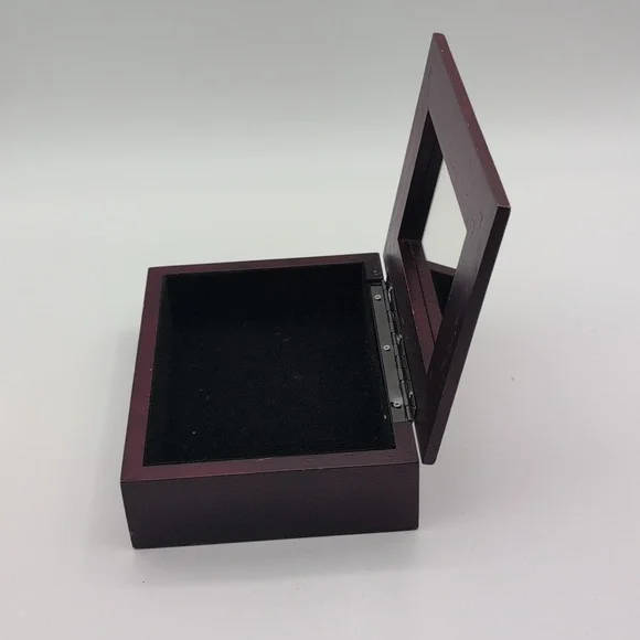 Elegant Decorative Wooden Trinket Jewelry Box with Silver Accents - Picture 7 of 10